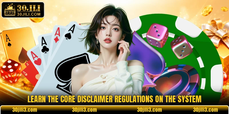 Learn the core disclaimer regulations on the system