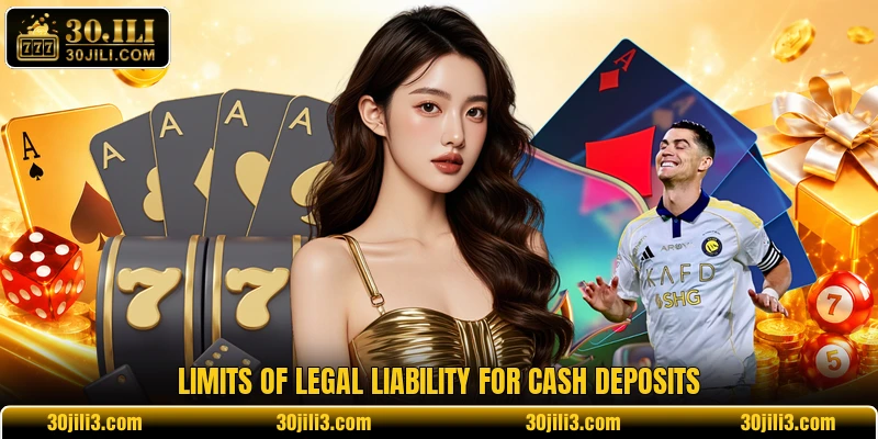 Limits of legal liability for cash deposits