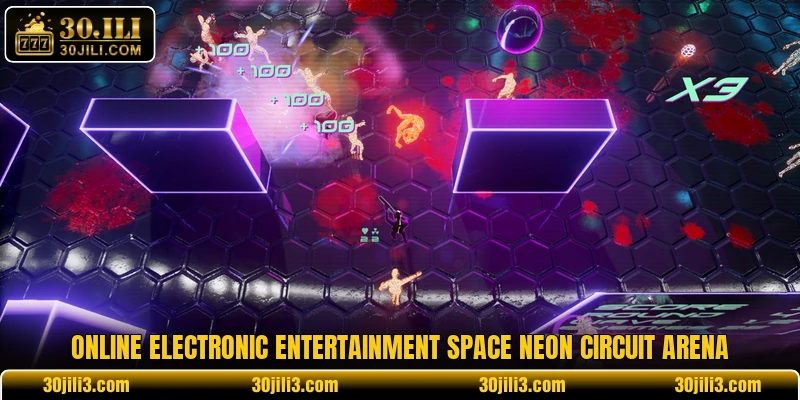 Online electronic entertainment space neon circuit arena Online electronic entertainment space neon circuit arena