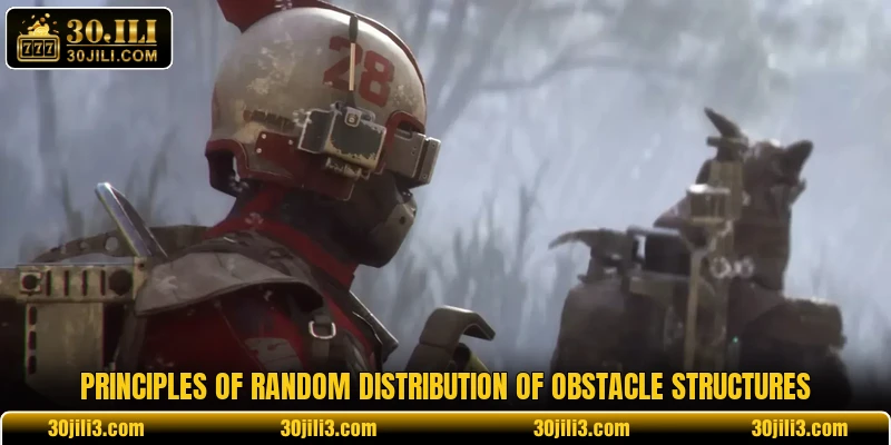 Principles of random distribution of obstacle structures Principles of random distribution of obstacle structures
