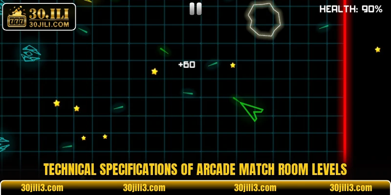 Technical specifications of arcade match room levels Technical specifications of arcade match room levels